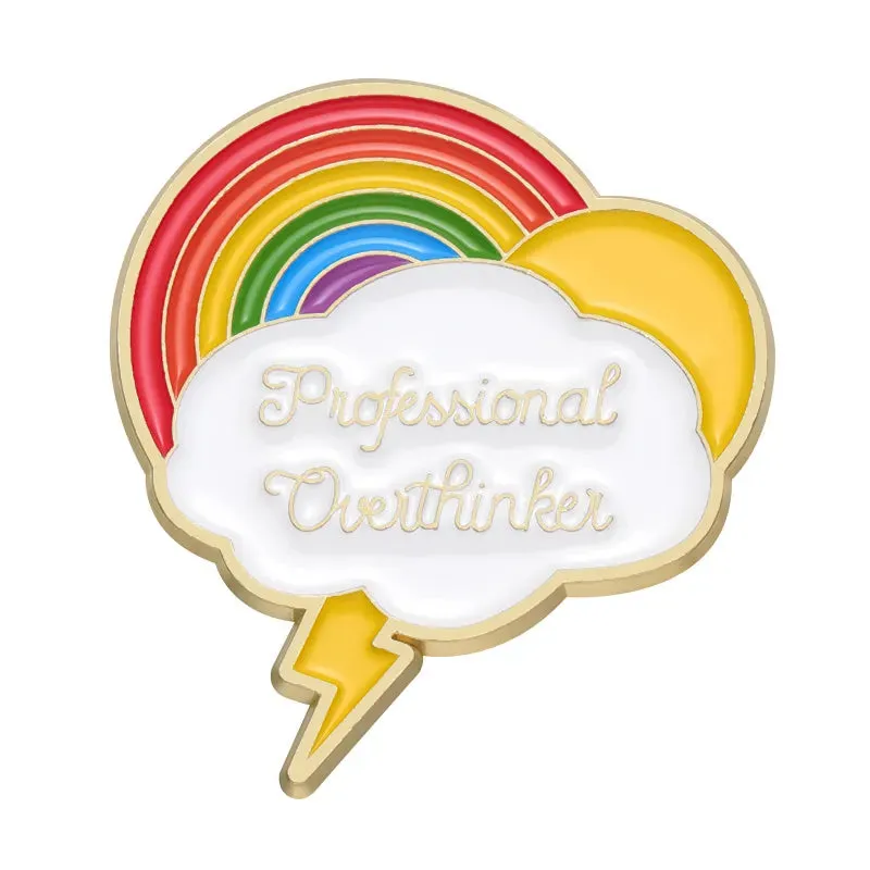 Alloy Pin - 'Professional Overthinker'