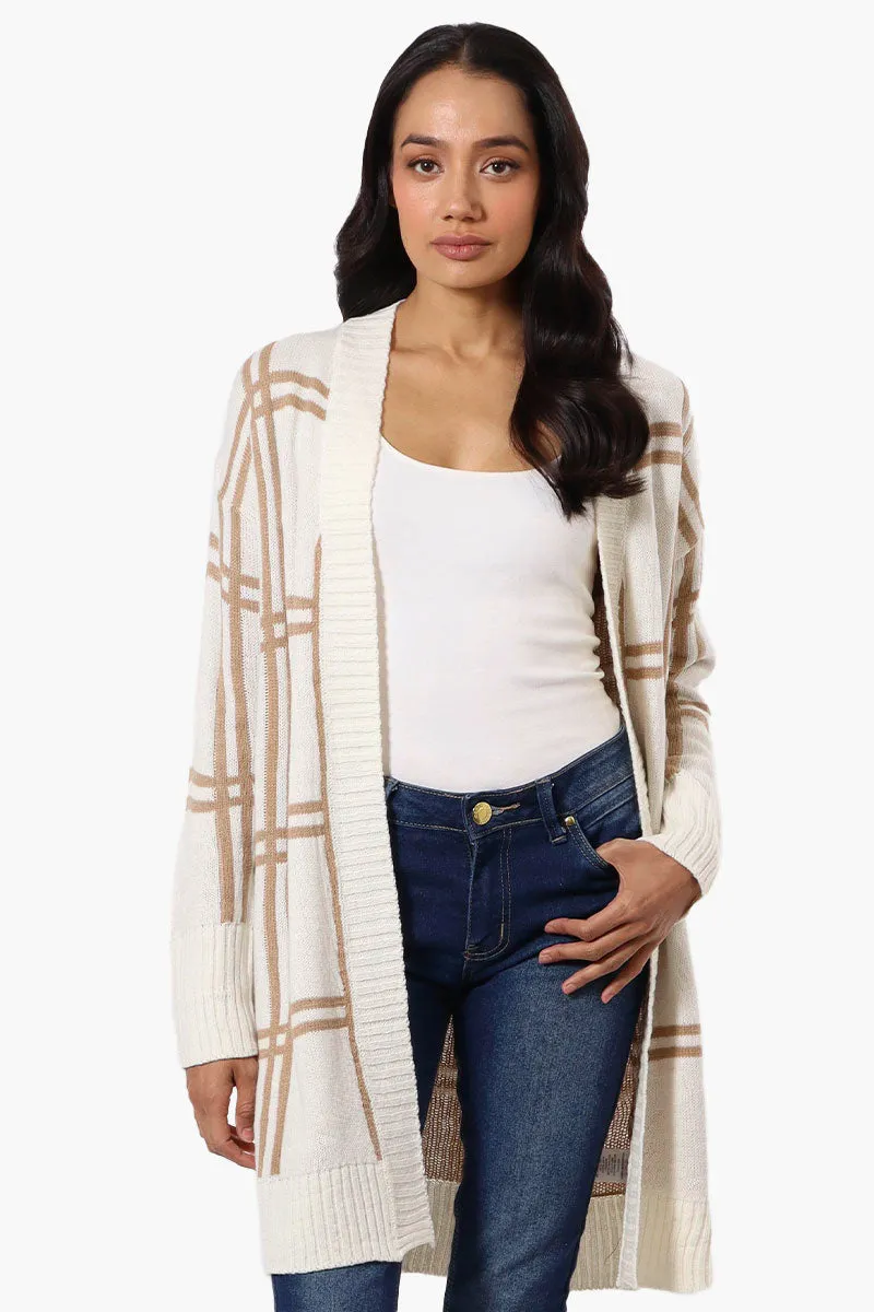 Beechers Brook Plaid Wrap Cardigan - Cream