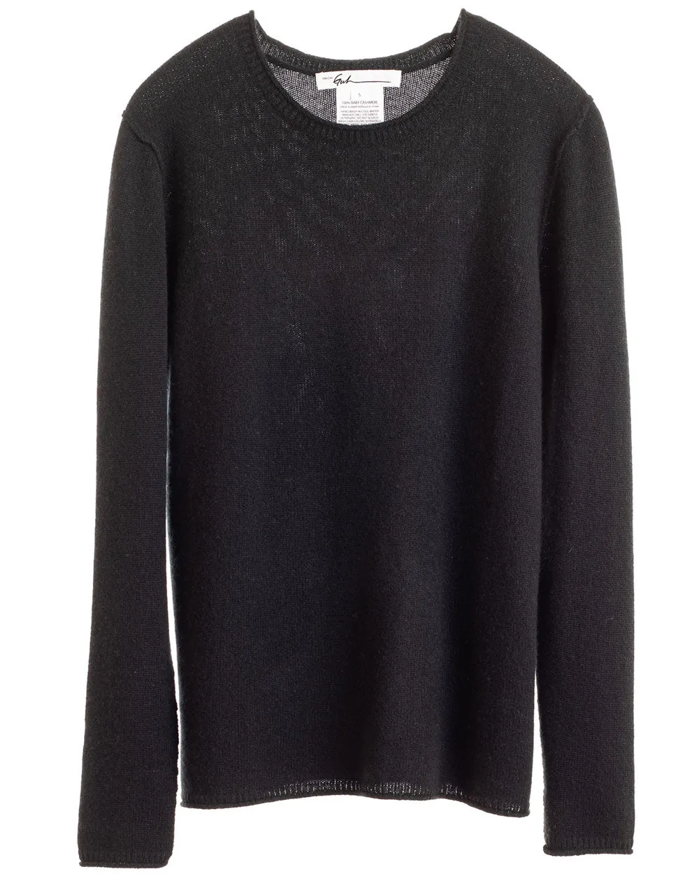 Black Cozy Lux Crewneck Sweater