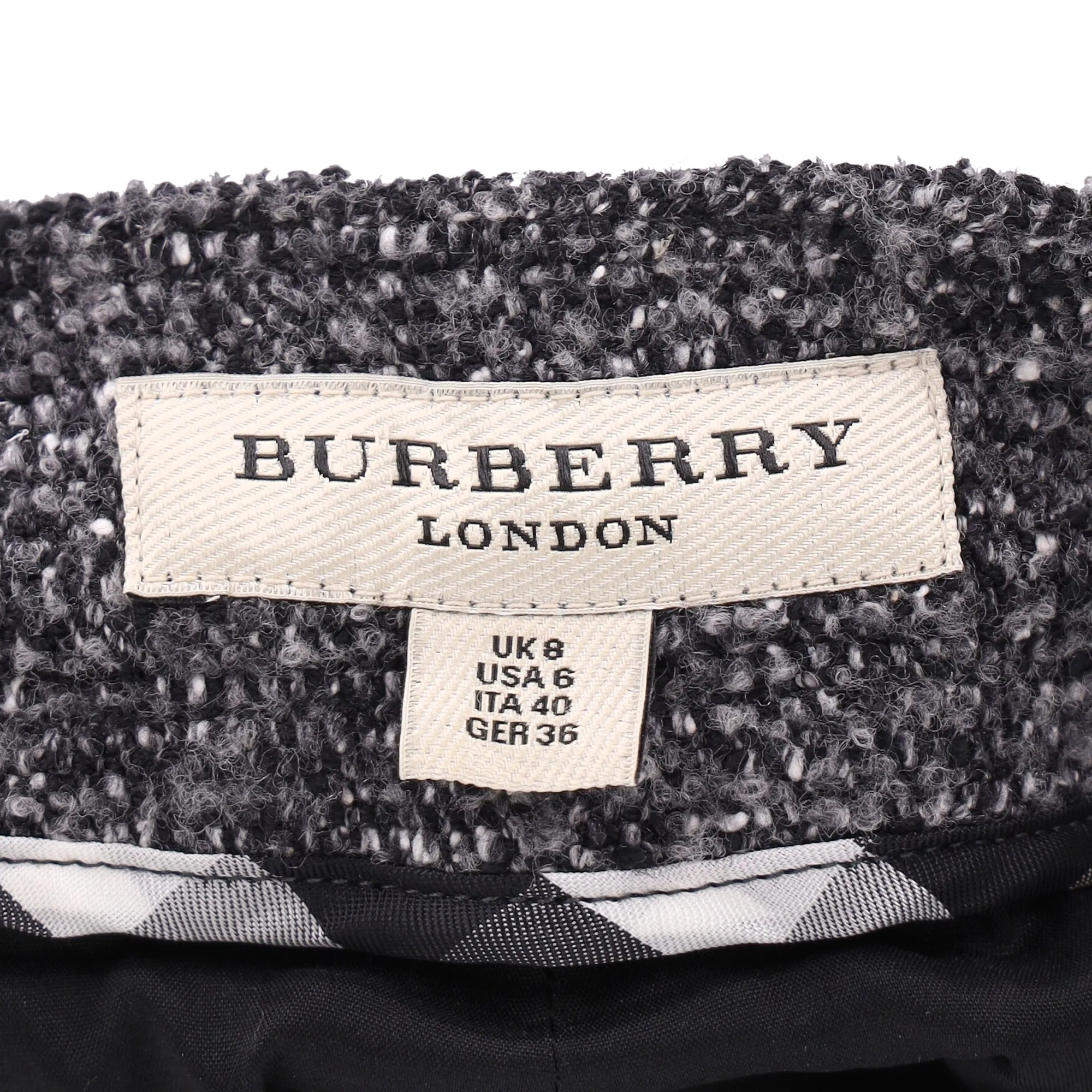 Burberry London Slim-Fit Tweed Trousers in Grey Polyester