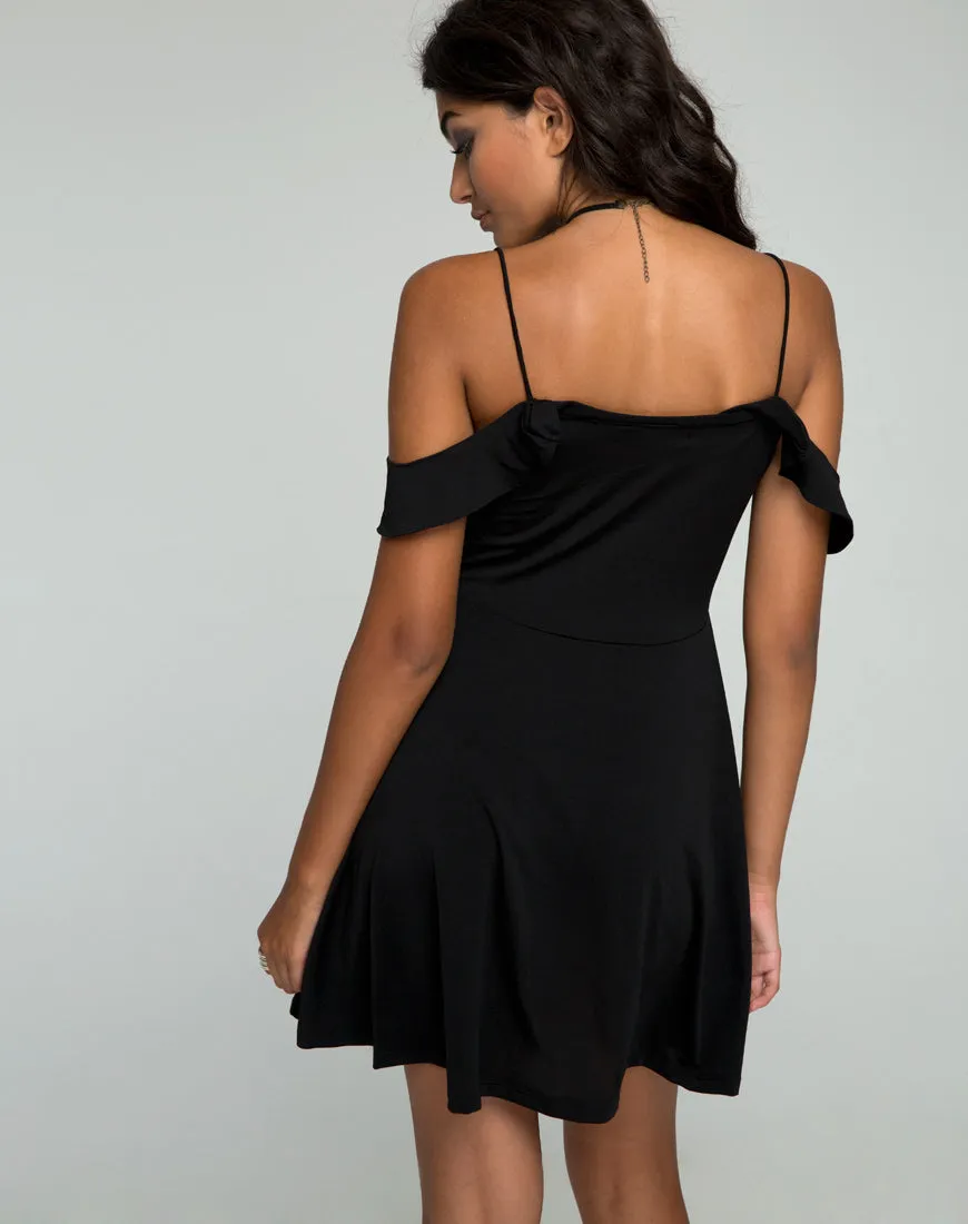 Cannes Skater Dress in Black