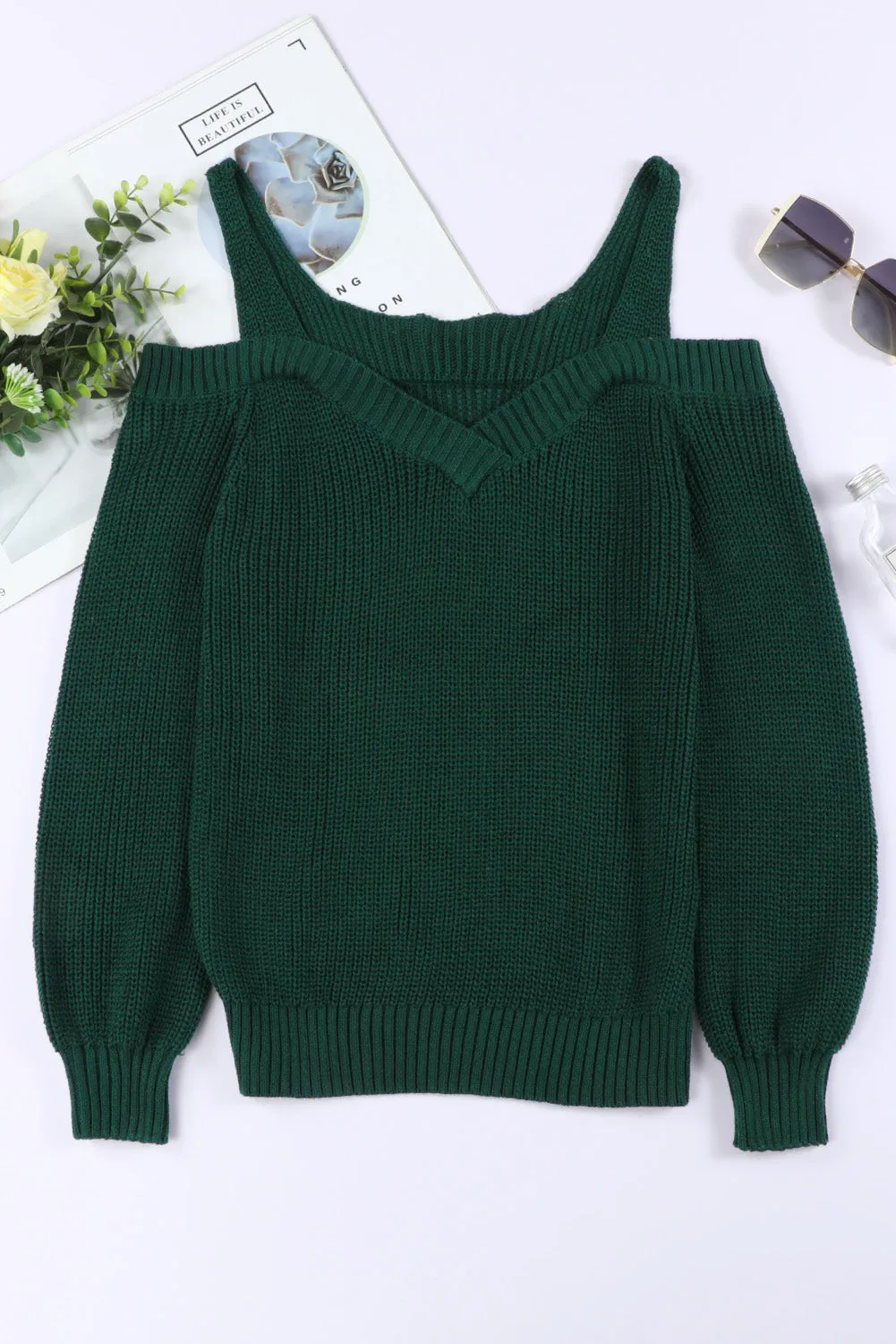 Dew Shoulder Juliette Knitted Sweater