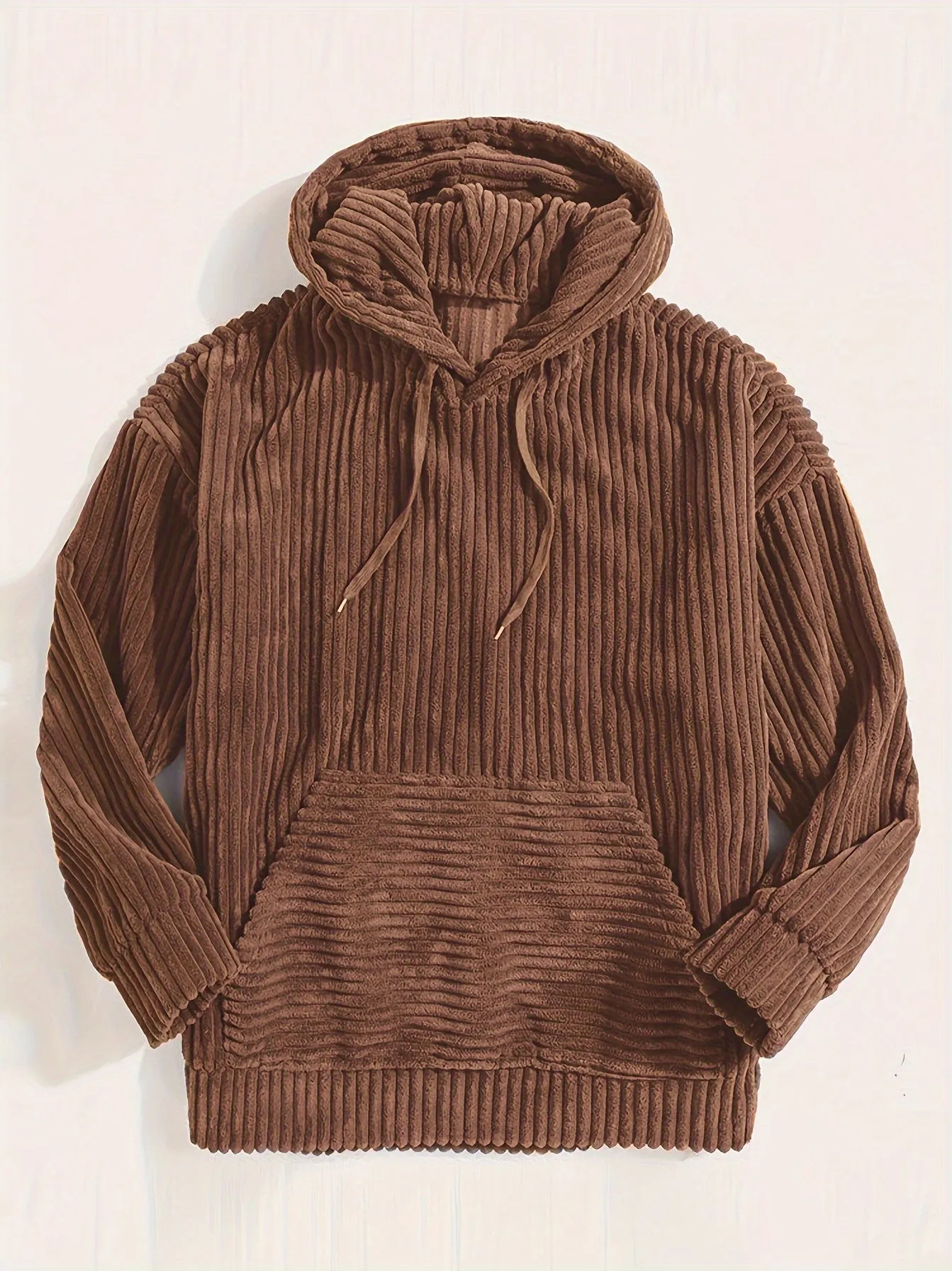 Ivyshape | Corduroy Hoodie Sweater