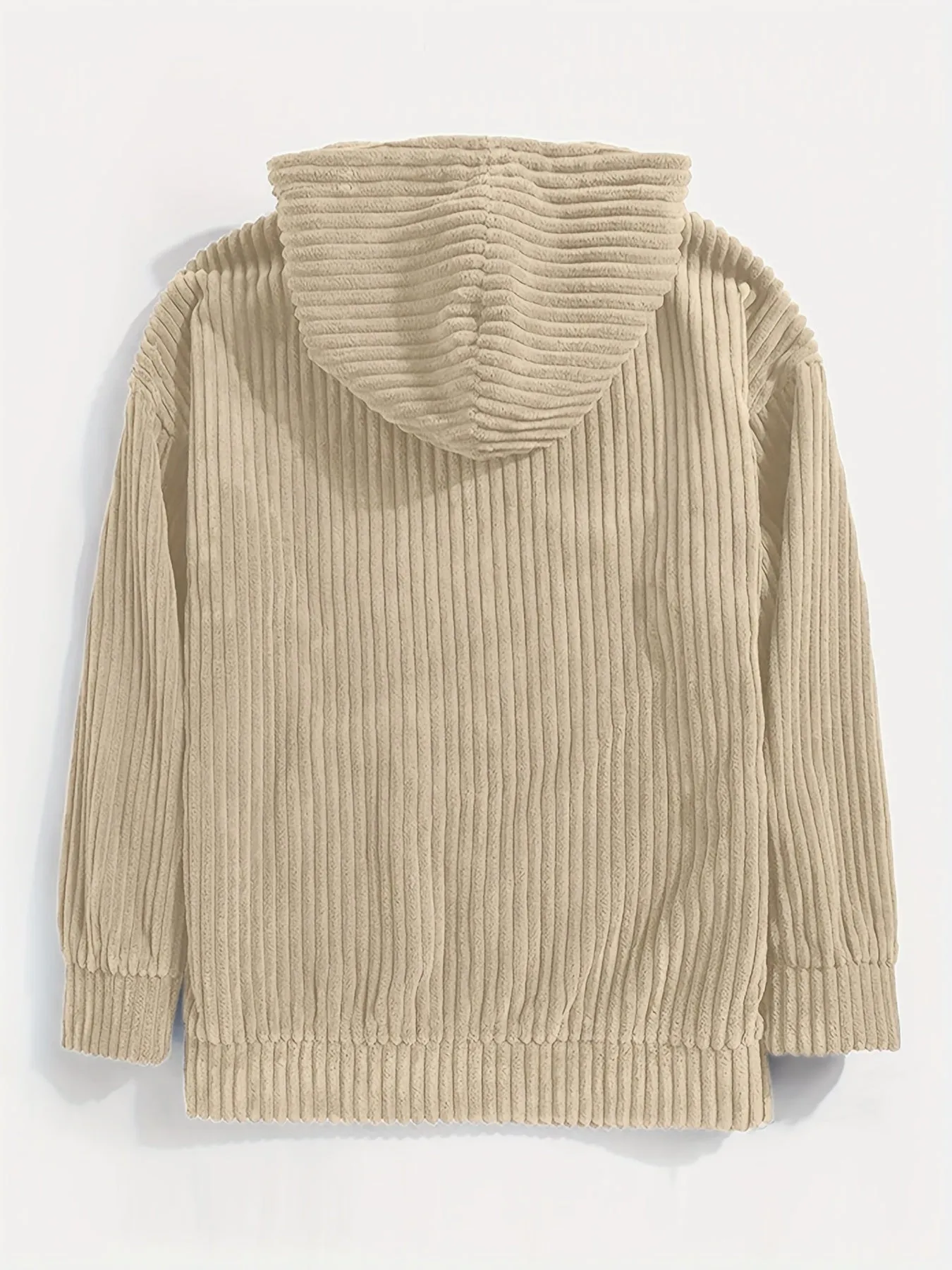 Ivyshape | Corduroy Hoodie Sweater