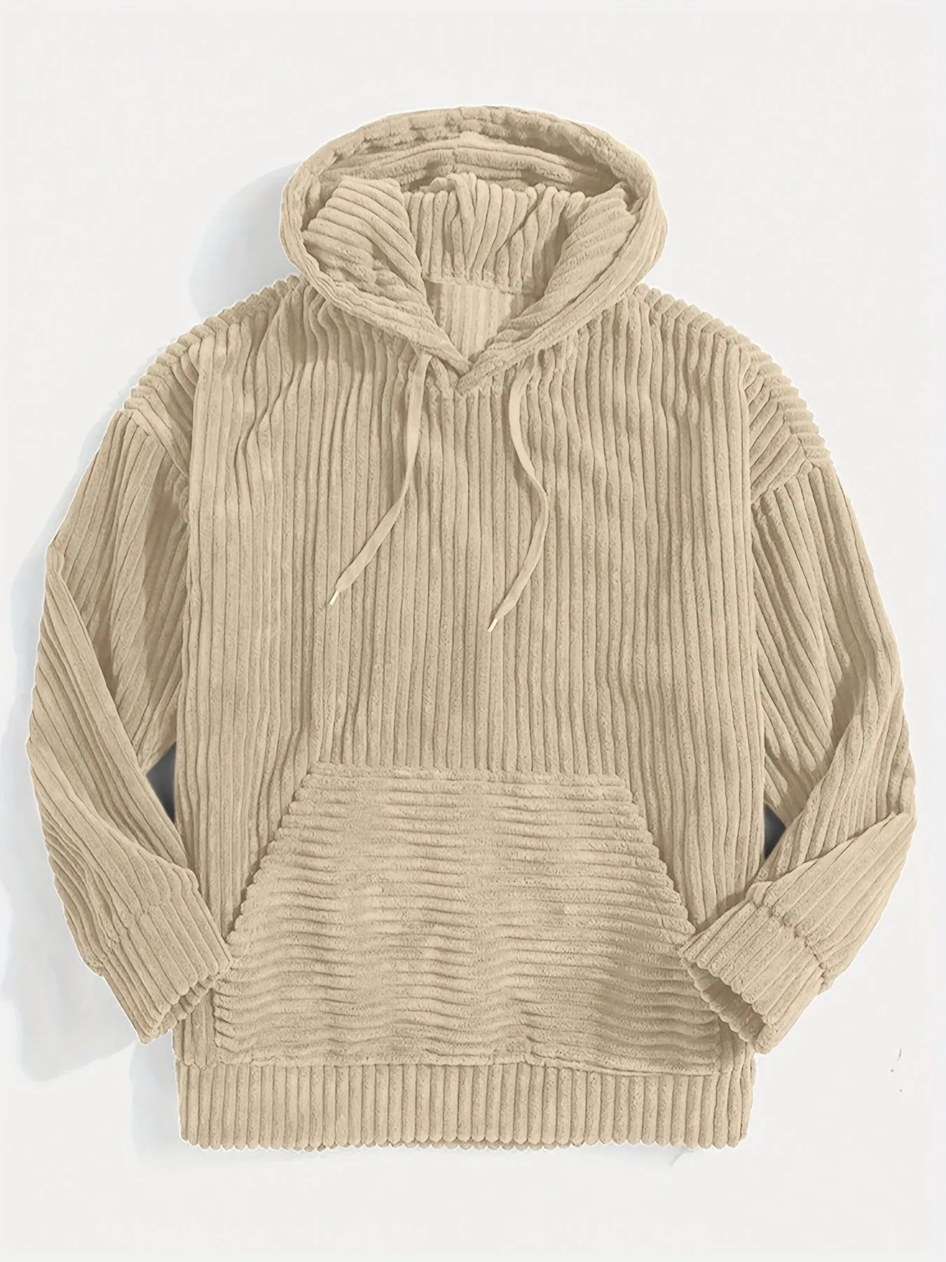 Ivyshape | Corduroy Hoodie Sweater