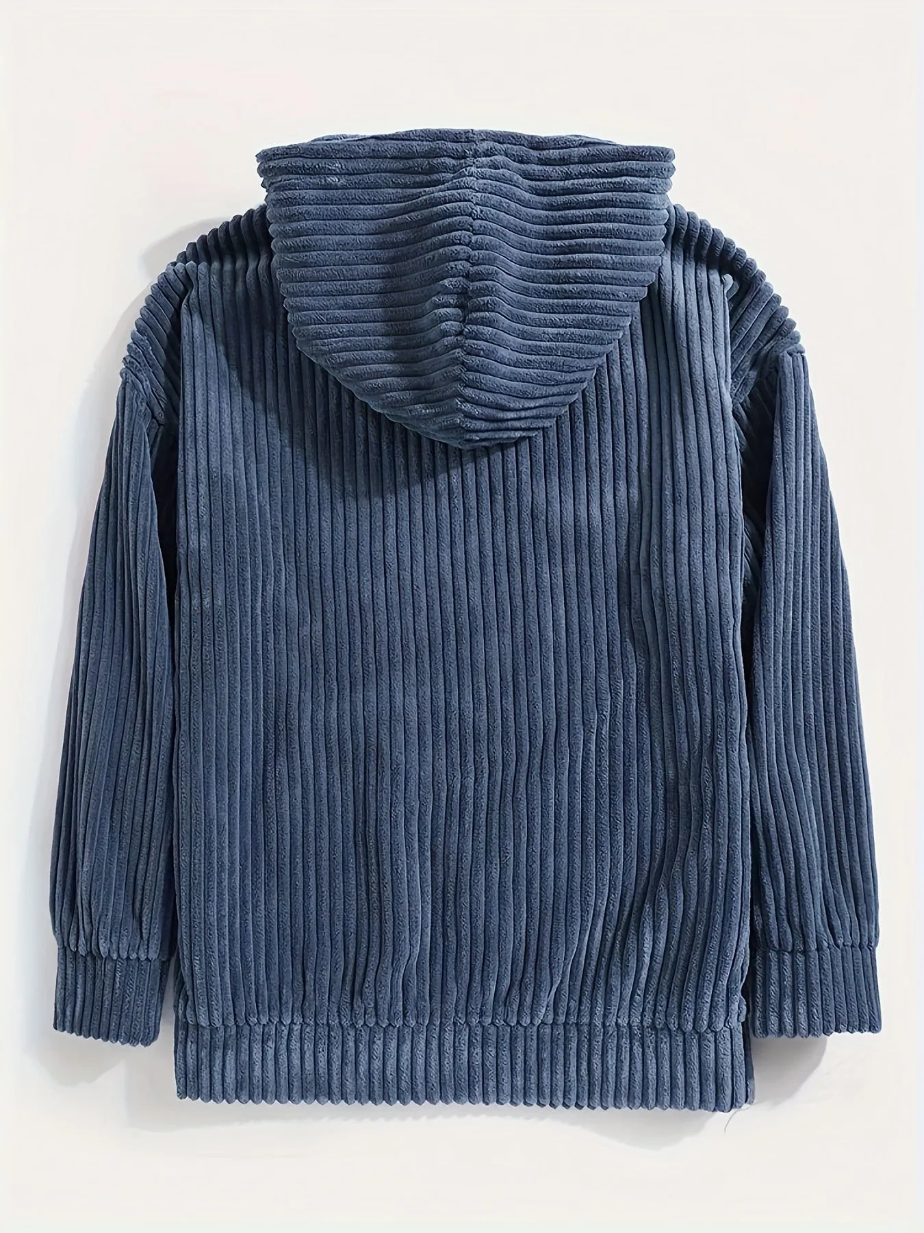 Ivyshape | Corduroy Hoodie Sweater