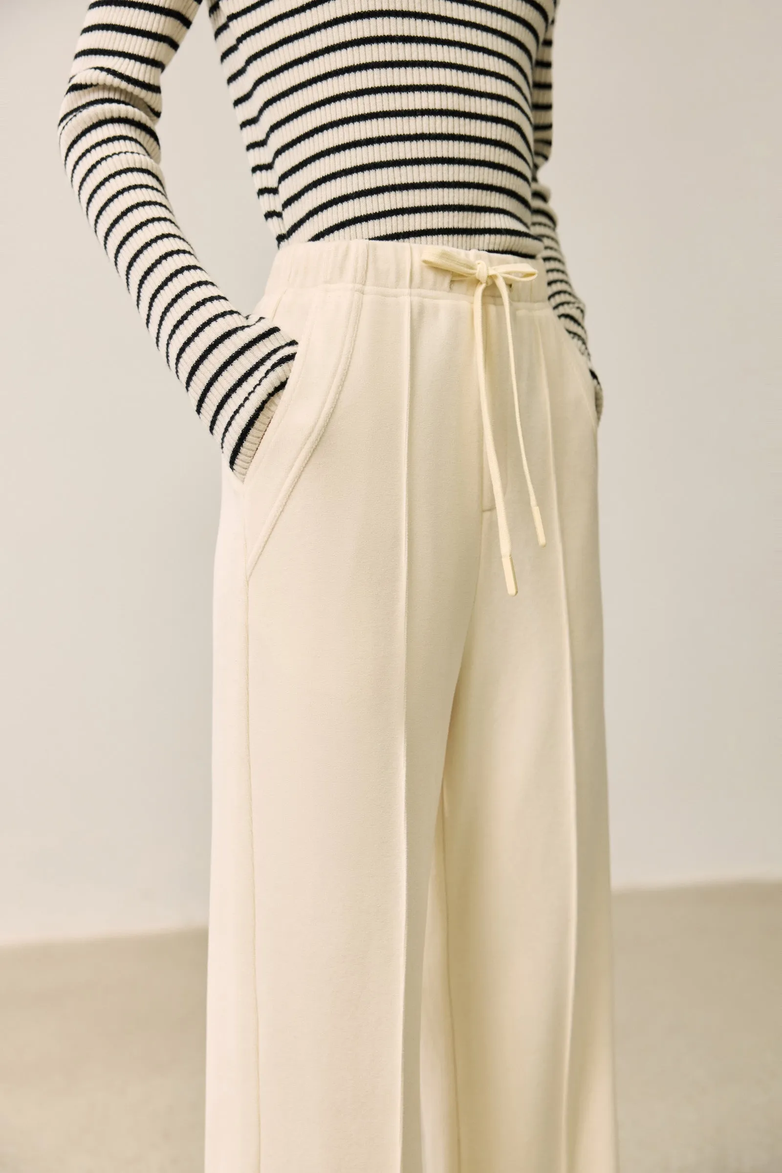 LILY Relaxed Drawstring Wide Leg Pants