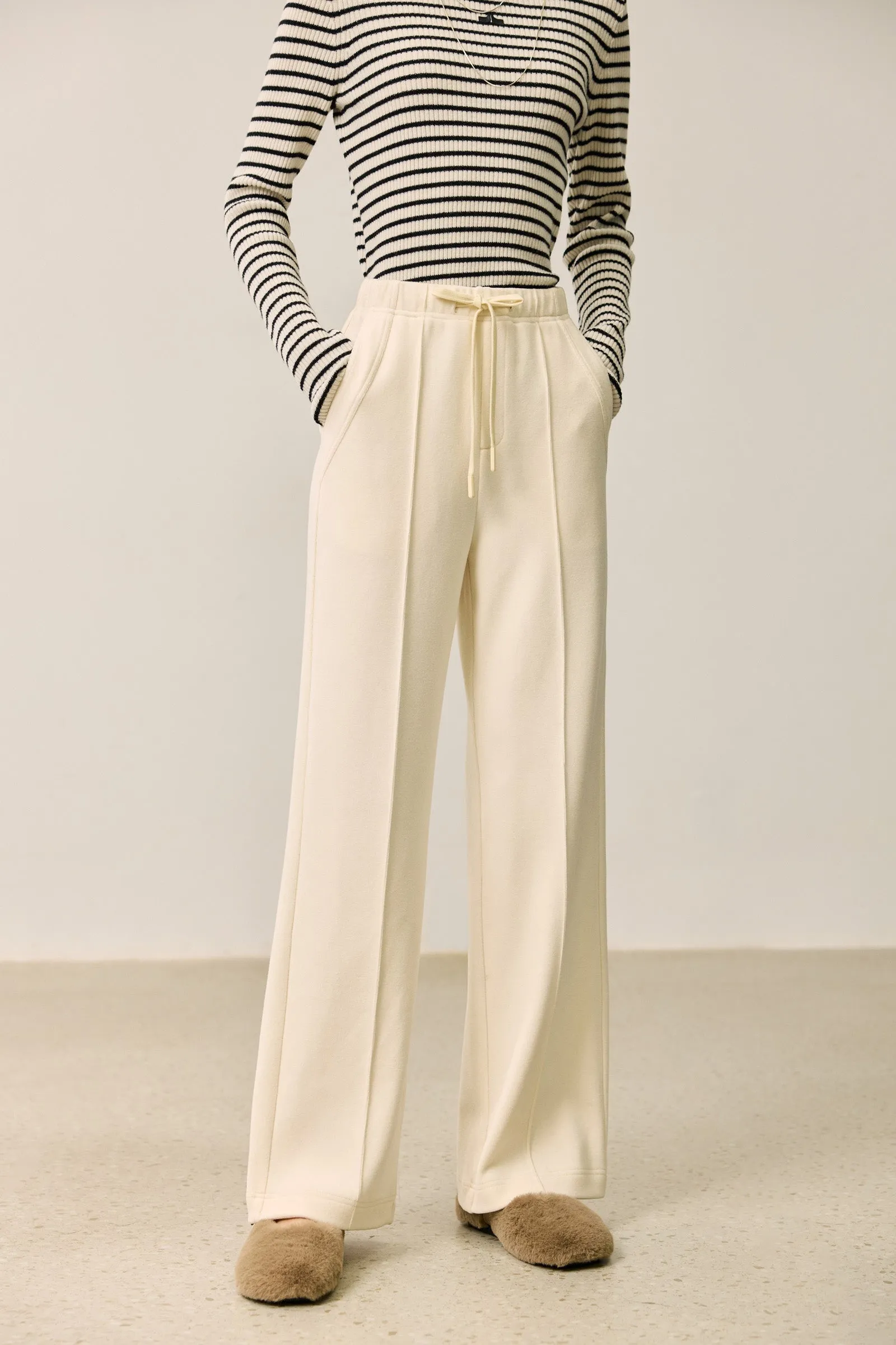 LILY Relaxed Drawstring Wide Leg Pants