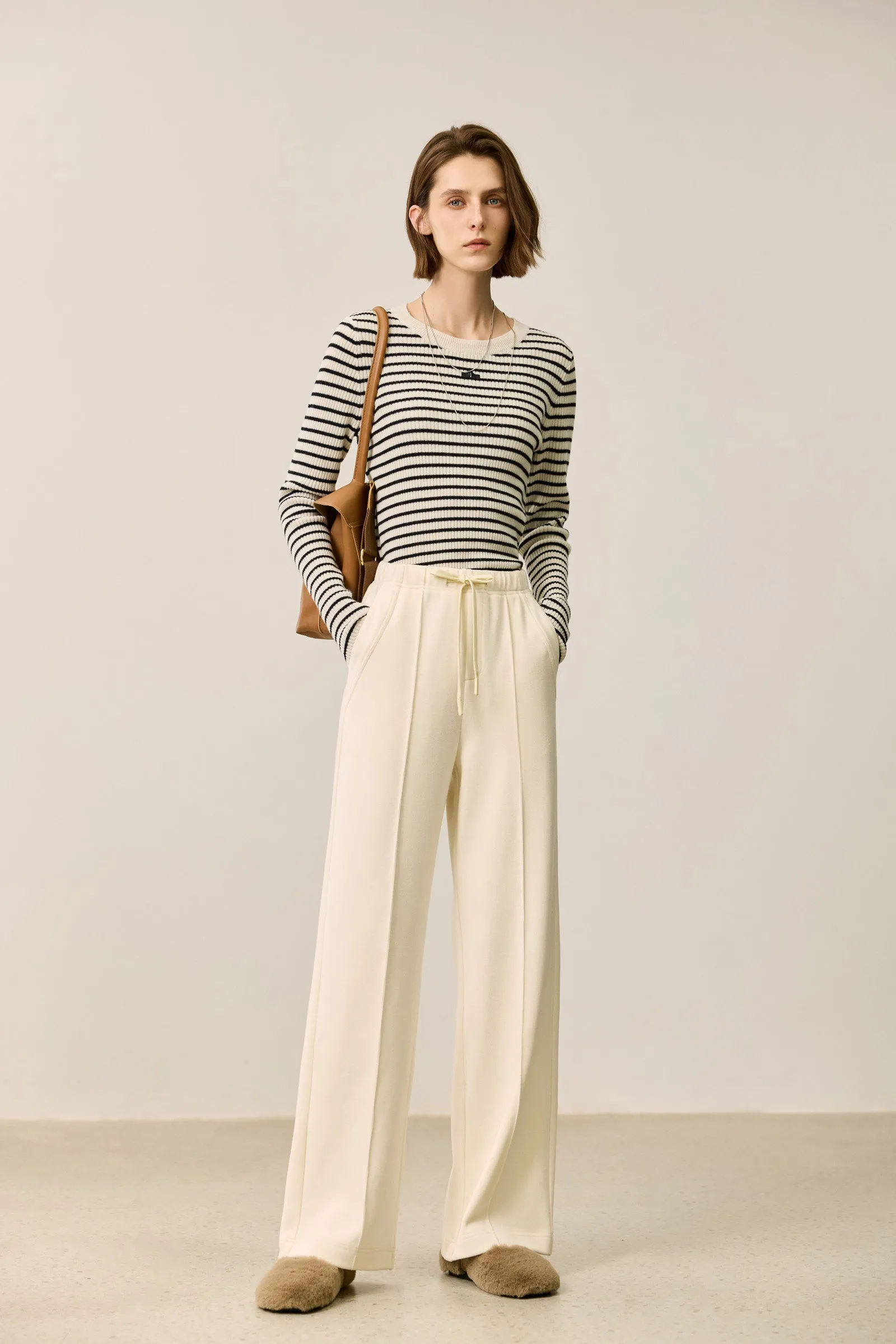 LILY Relaxed Drawstring Wide Leg Pants