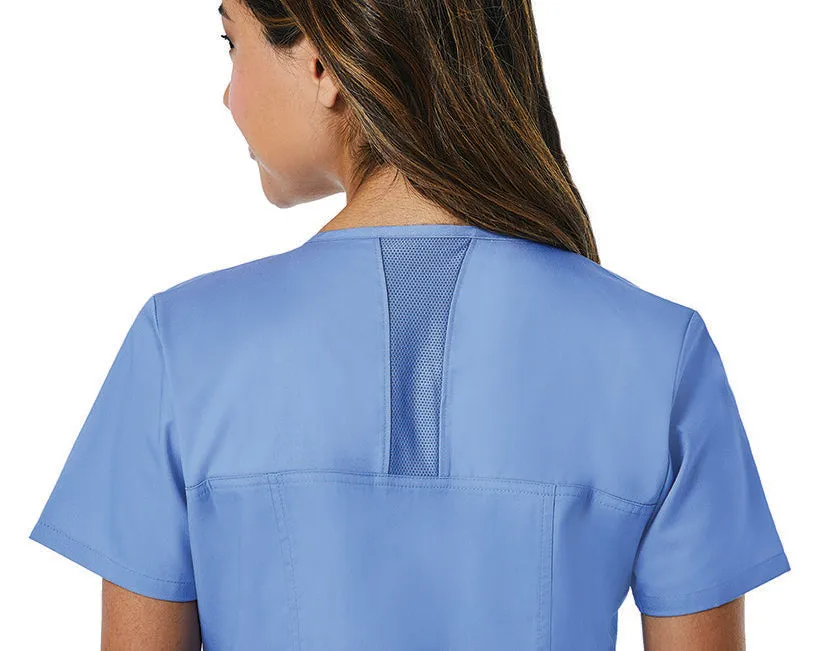 Maevn Back Mesh Panel Short Sleeve Scrub Jacket