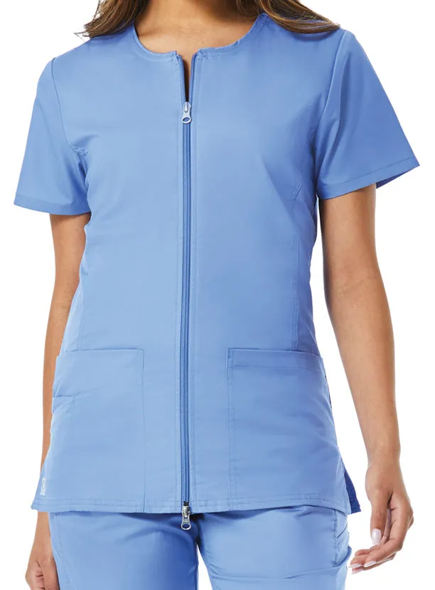 Maevn Back Mesh Panel Short Sleeve Scrub Jacket