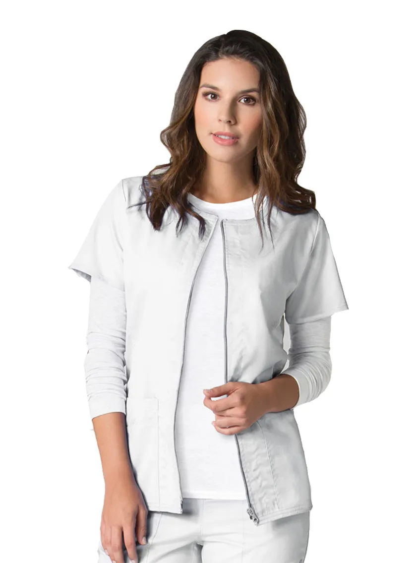 Maevn Back Mesh Panel Short Sleeve Scrub Jacket