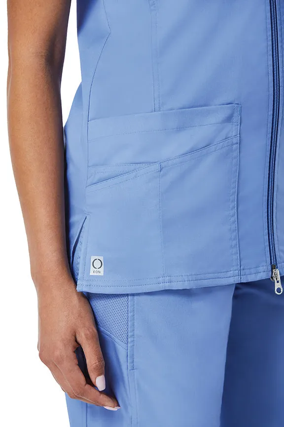 Maevn Back Mesh Panel Short Sleeve Scrub Jacket