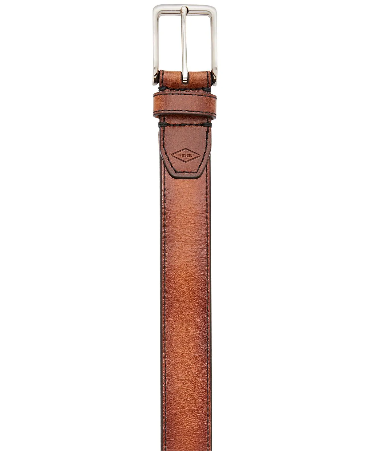 Men's leather belt with Fossil griffin