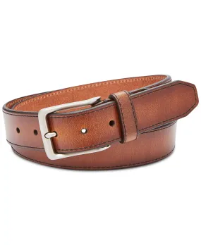 Men's leather belt with Fossil griffin