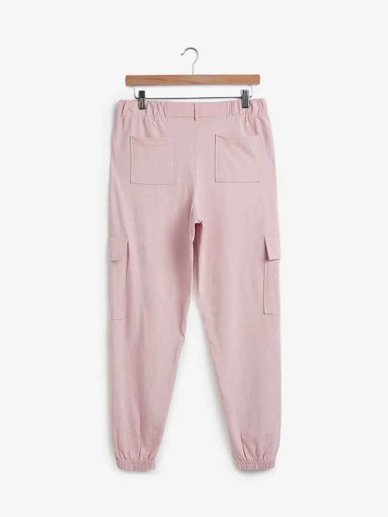 Nuon Light Pink Cargo Style Reggie Joggers