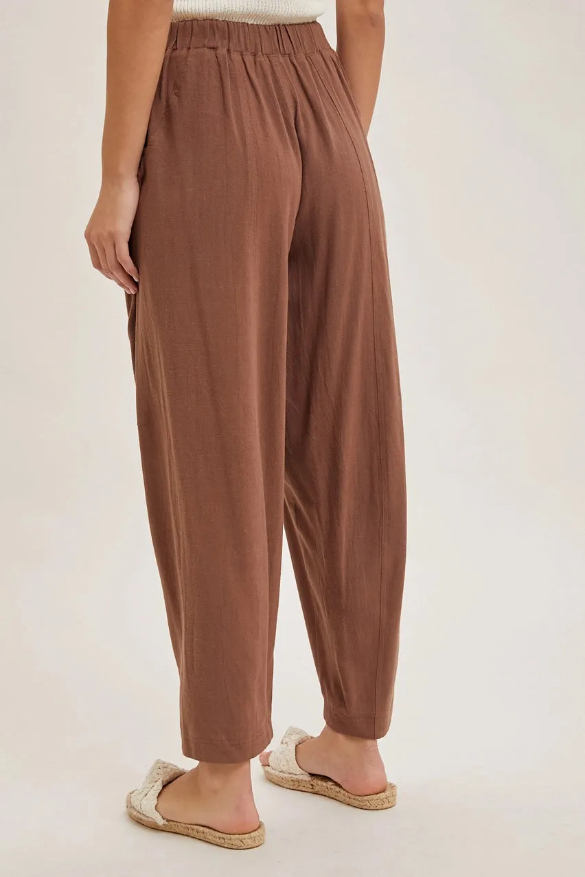 Relaxed Barrel Pants with Pockets