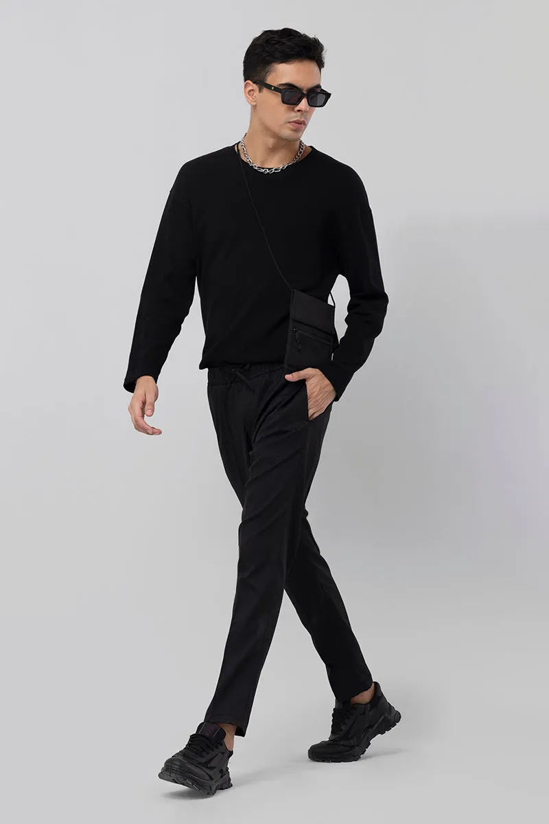 Relaxed Fit Black Pant