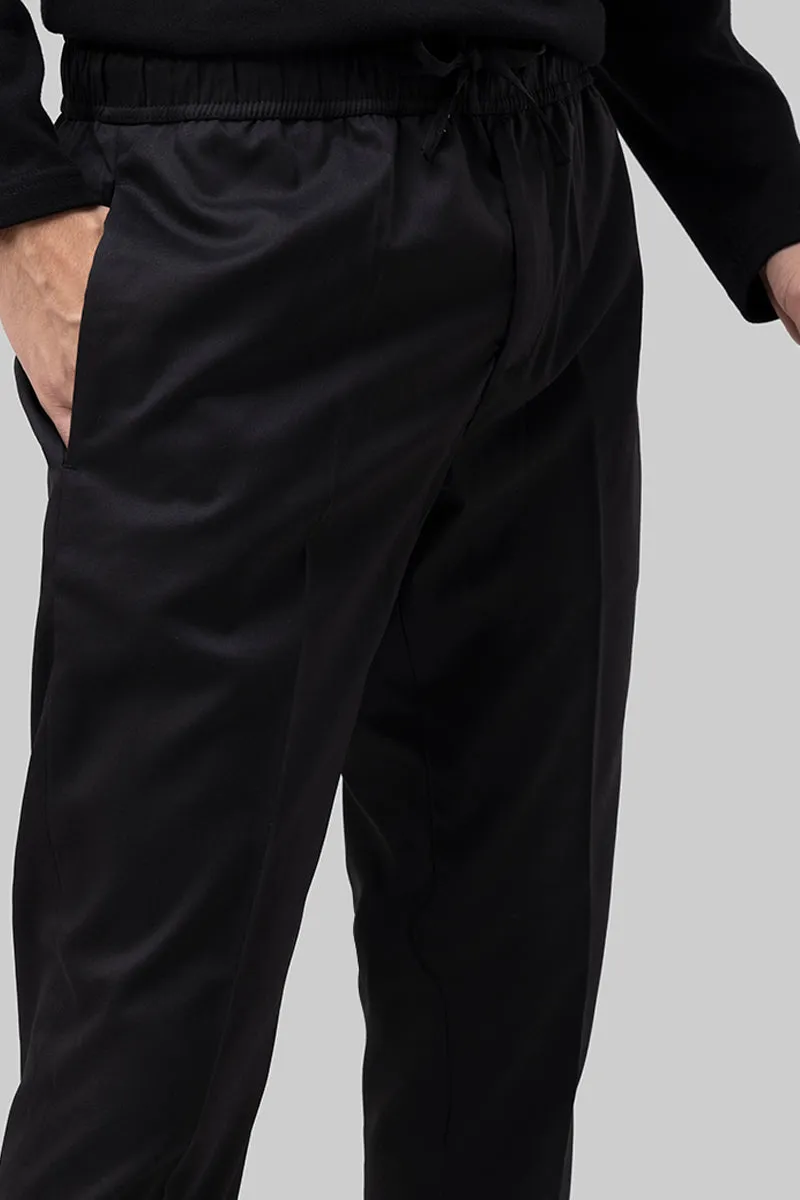 Relaxed Fit Black Pant