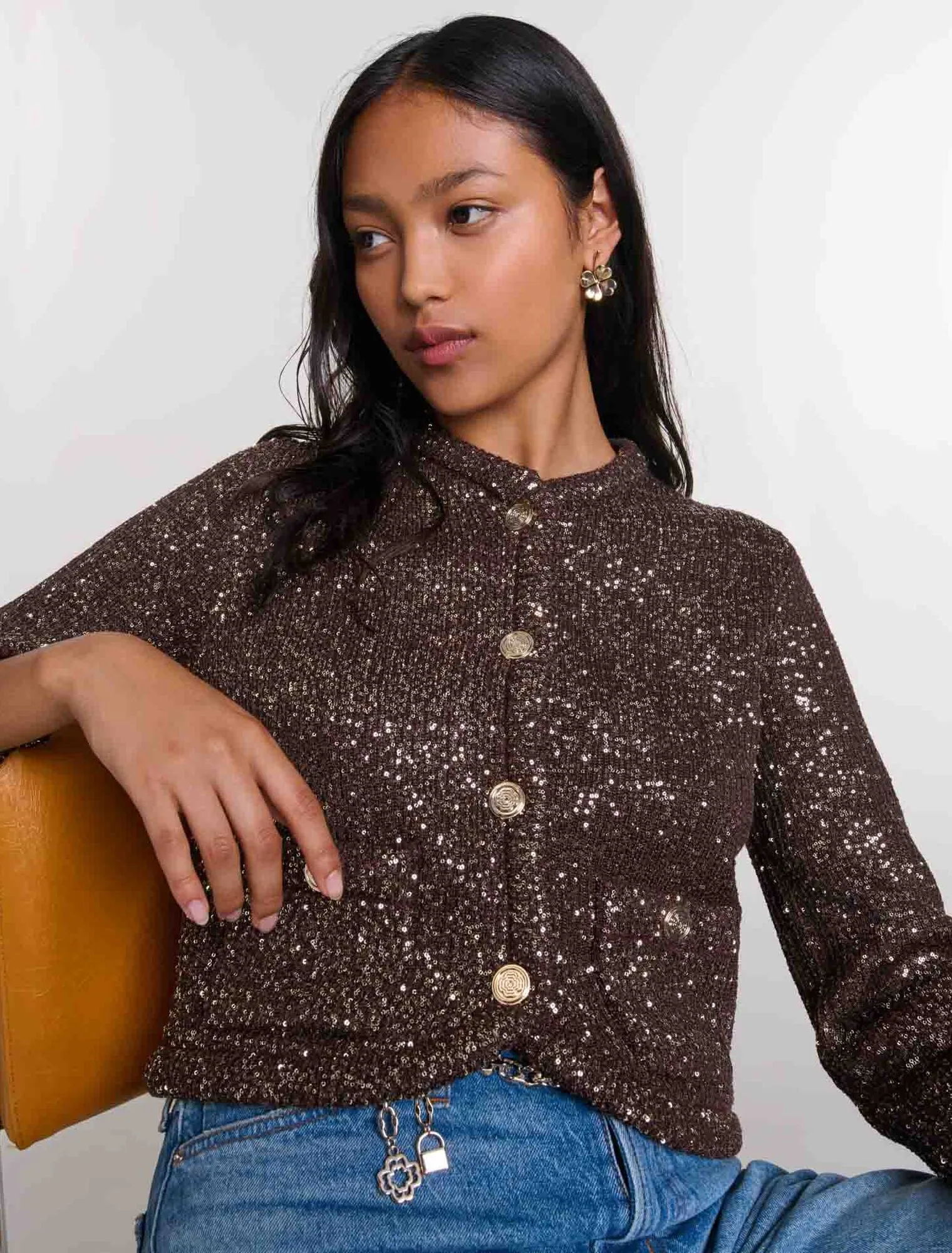 Sequinned cardigan