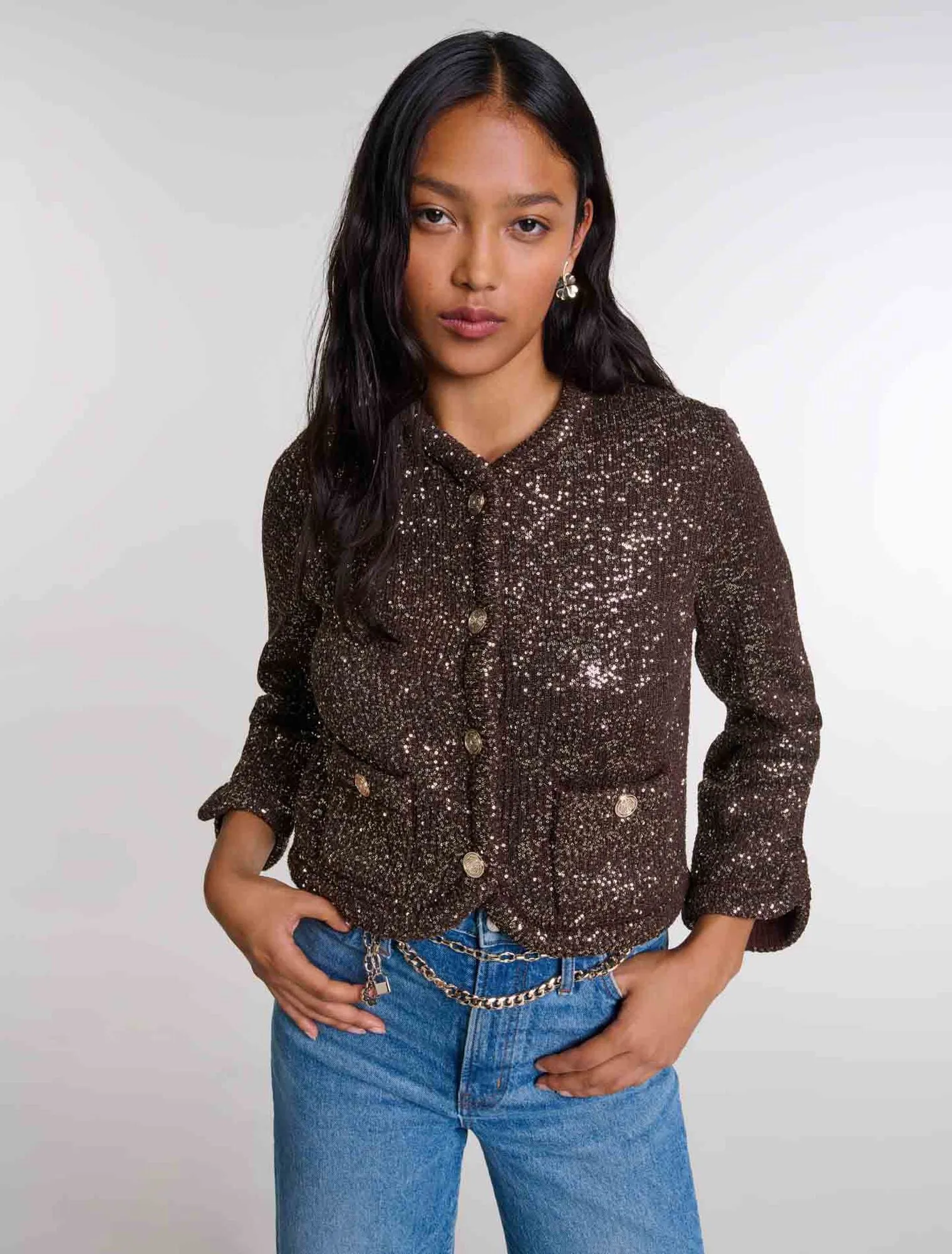 Sequinned cardigan