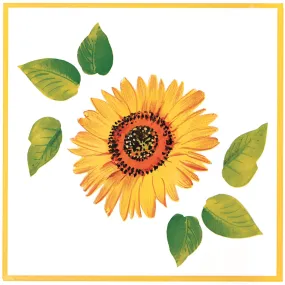 Sunflower Tile Vinyl Sticker Set of 6 (140/140mm, Self-Adhesive)