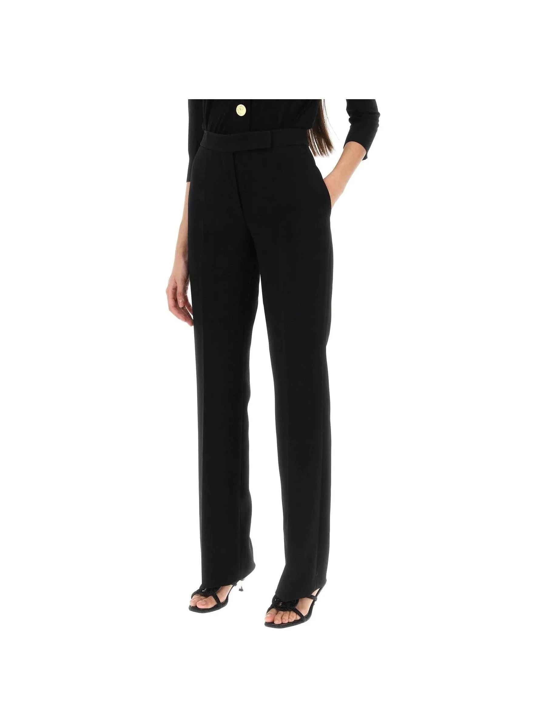 Techno Crepe Straight Leg Trousers