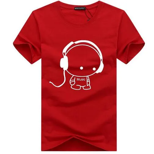 Top Quality Headset Cartoon Printed T-shirt