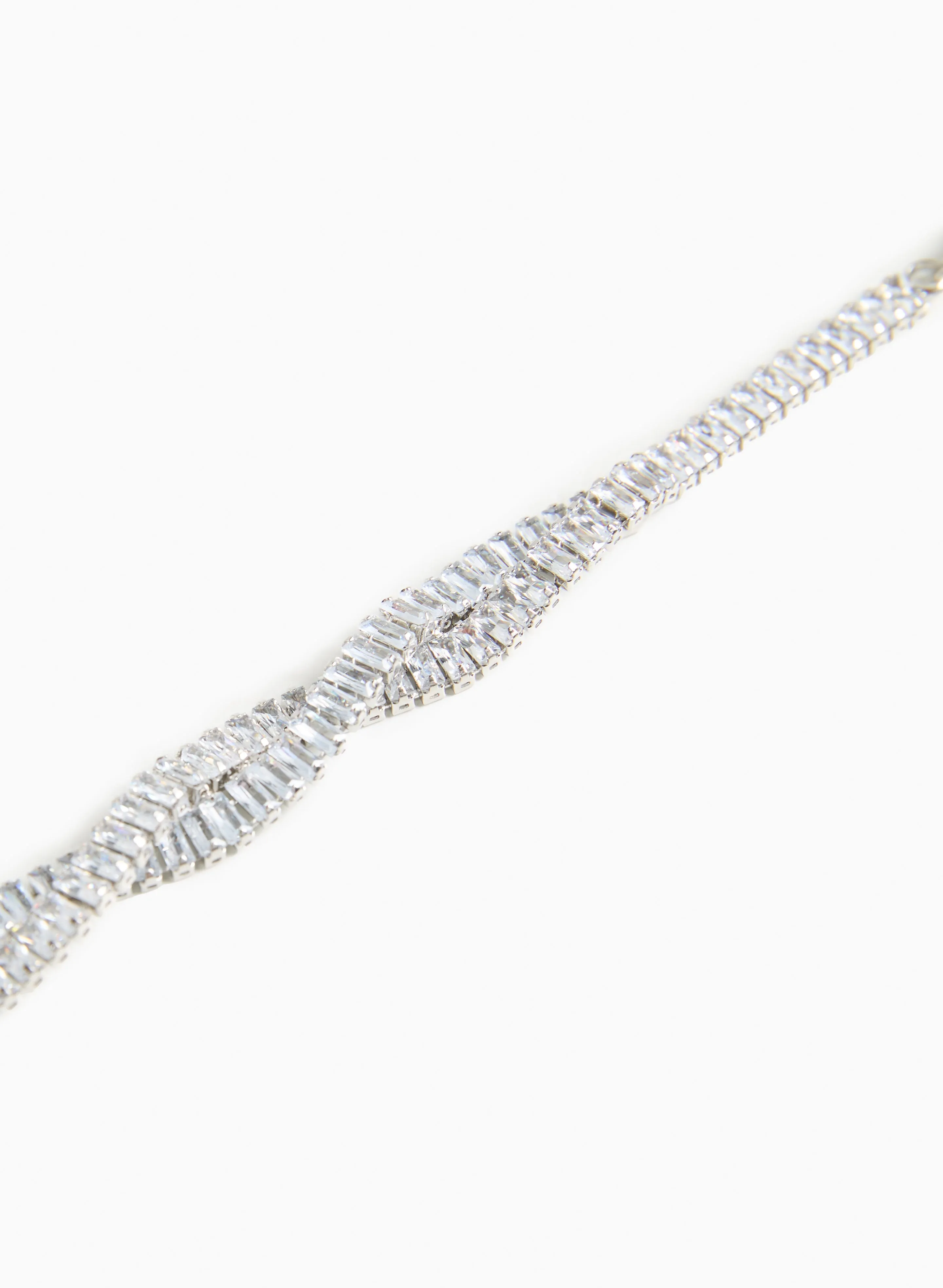 Twisted Cubic Zirconia Tennis Bracelet