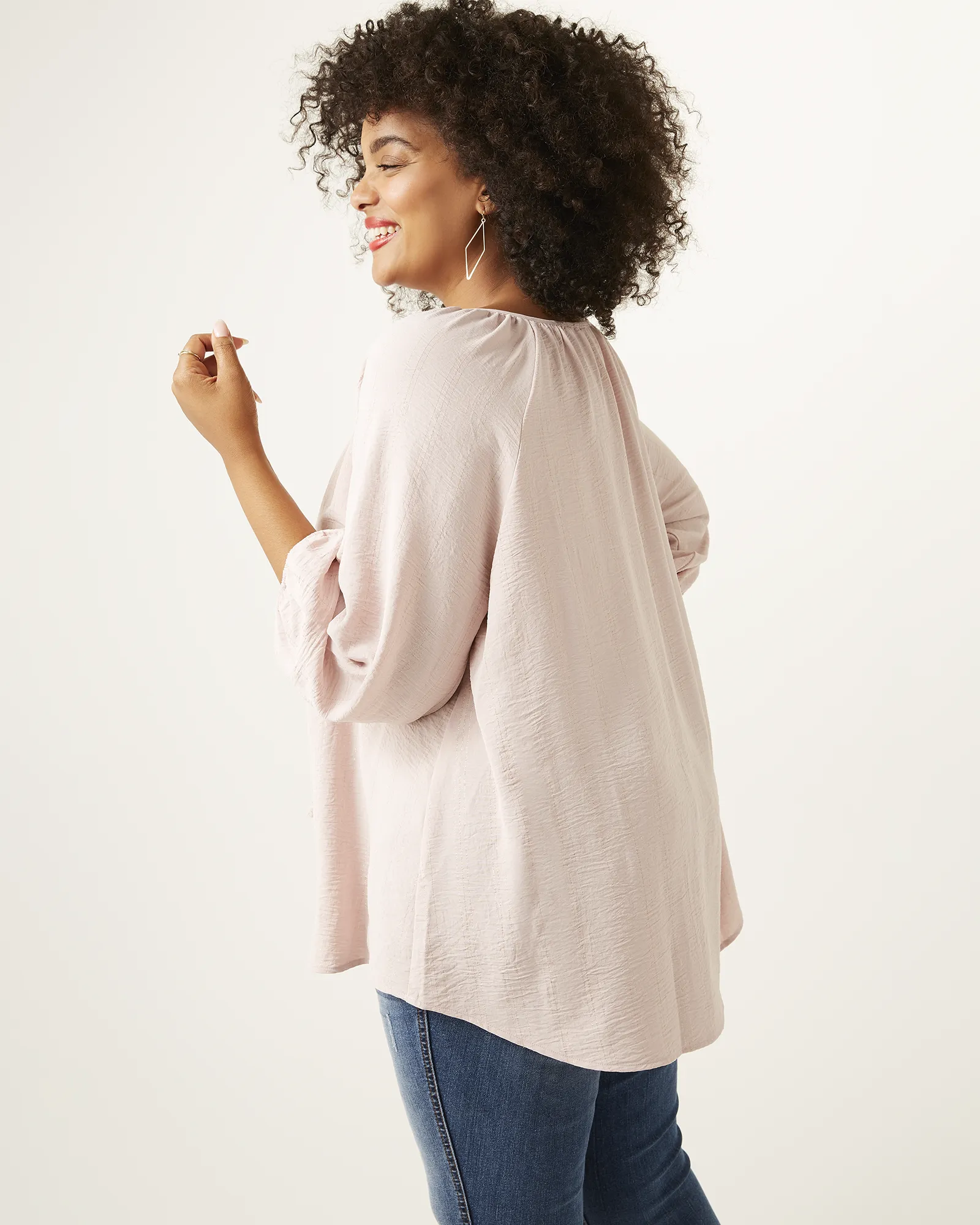 Viola Drawstring Blouse | Lilac