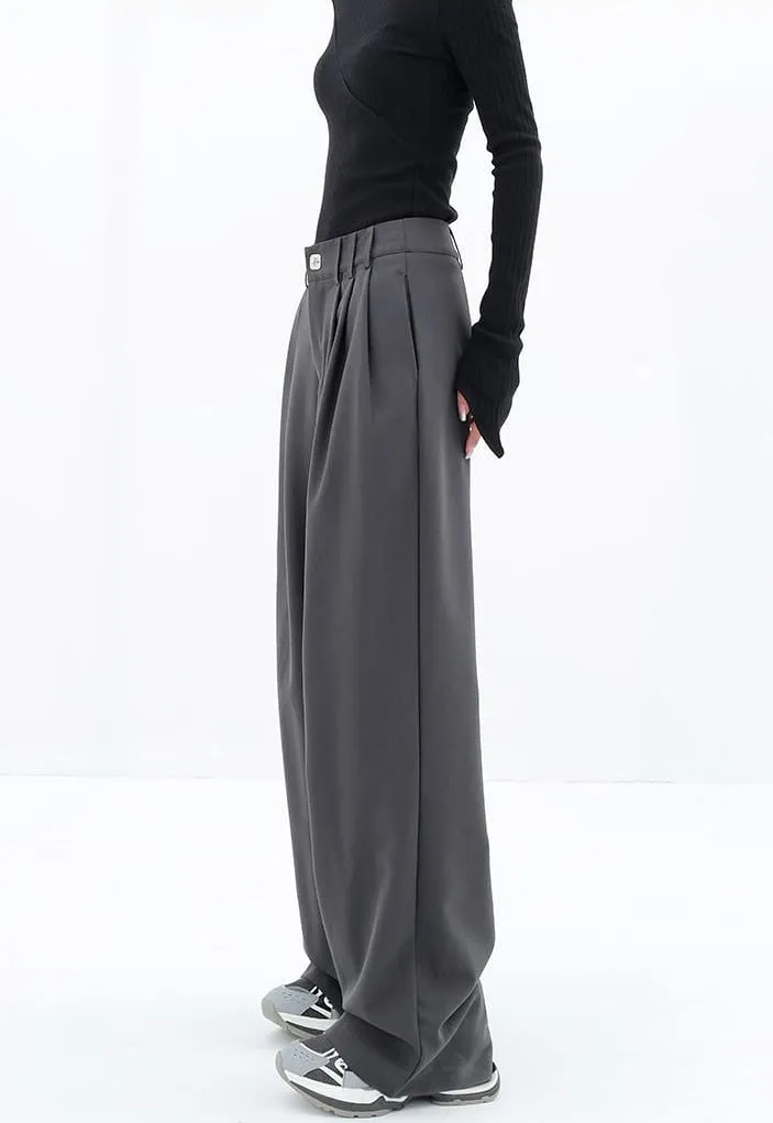 Wide Leg Multi-Pleated Pants