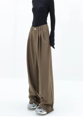 Wide Leg Multi-Pleated Pants