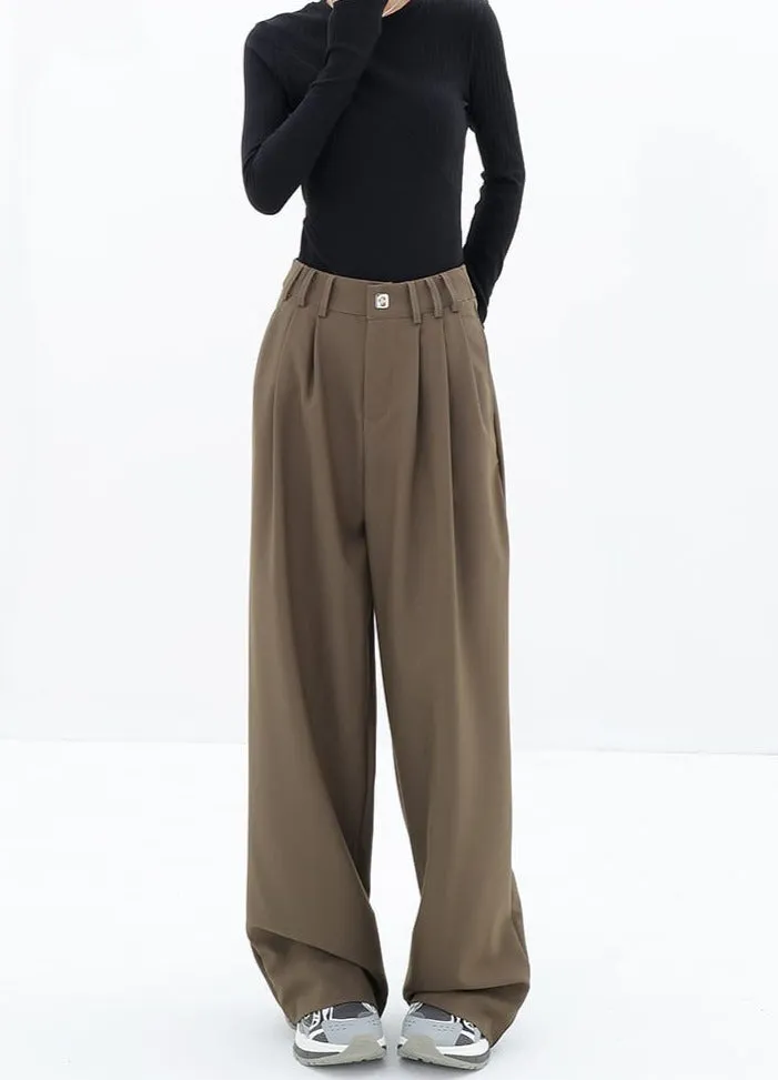 Wide Leg Multi-Pleated Pants