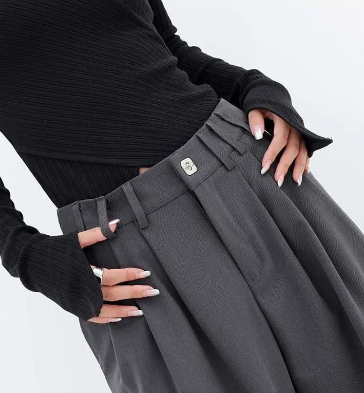 Wide Leg Multi-Pleated Pants