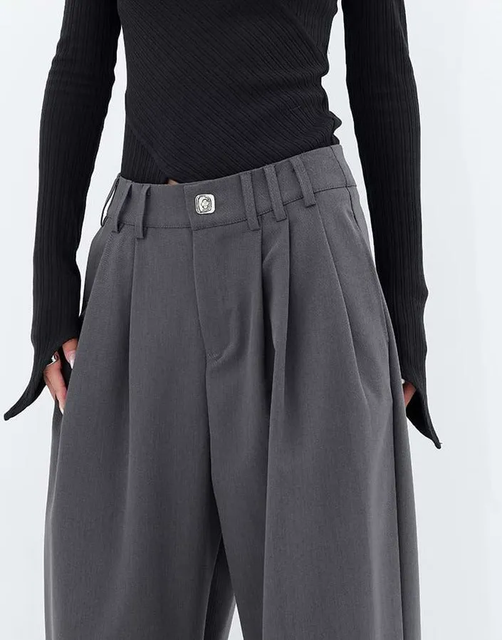 Wide Leg Multi-Pleated Pants