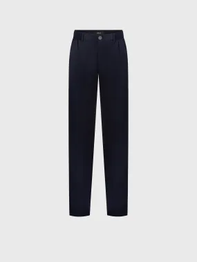 Wool Trousers Blue Navy